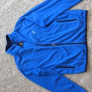 Kids Nautica blue full zip fleece hoodie size M (10/12).